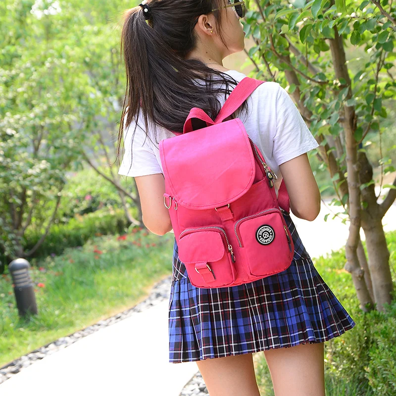 Нейлоновый рюкзак, водонепроницаемый женский рюкзак, подростковые рюкзаки для девочек, сумка через плечо для студентов, школьная сумка для ноутбука, Mochilas
