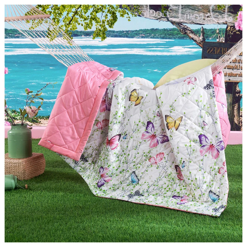 

Simple Summer thin DUVET COVER soft comfortable LUXURY summer QUILT DOUBLE SUPER baby Blanket Queen King Size healthy Bed quilt