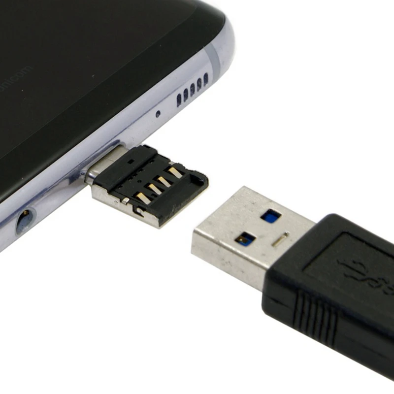 

Ultra Mini Type-C type c USB-C to USB 2.0 OTG Adapter for Cell Phone Tablet & USB Cable & Flash Disk