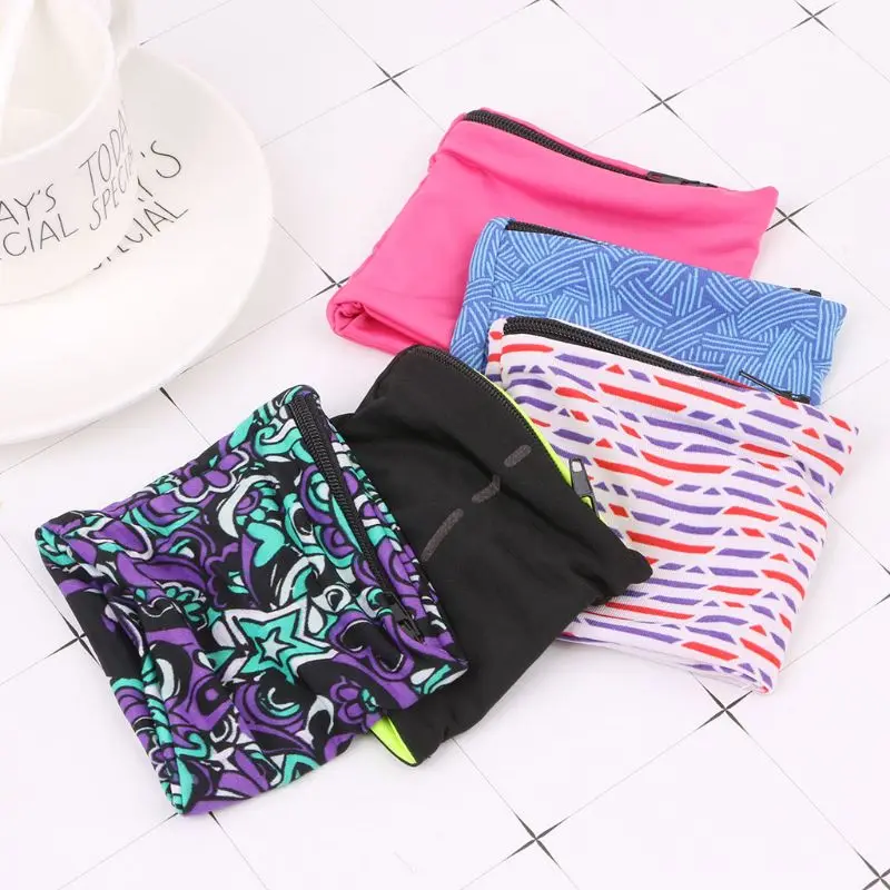 

Unisex Zipper Workout Wristband Pouch Sports Wrist Pocket Wallet Safe Sport Bag