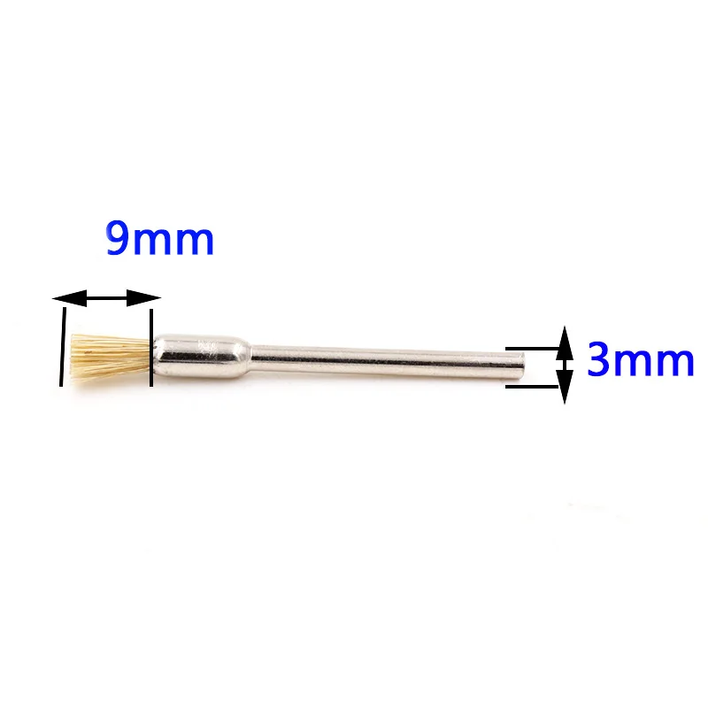URANN 6 шт./лот 3,0 мм хвостовик 50 мм Минимальный Полированный Медный провод миска щетка щетина полировальная щетка полировальный аксессуар набор бит чистящие инструменты