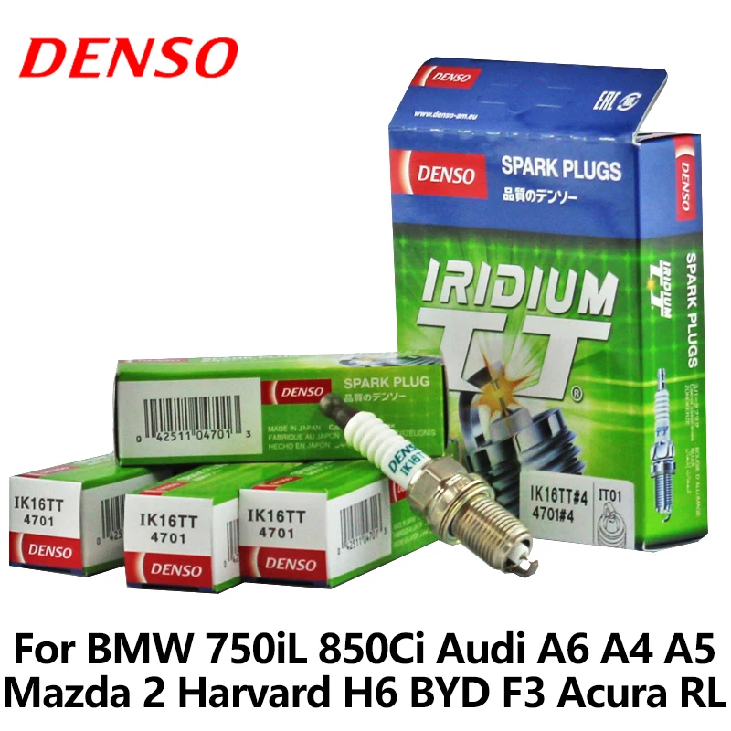 DENSO Car Spark Plug For BMW 750iL 850Ci Audi A6 A4 A5 Mazda 2 Harvard
