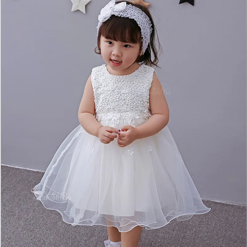 Girls White Summer Dresses 0-3M 6M 6-9M 12M 18M 24-30M 3T Grp 1