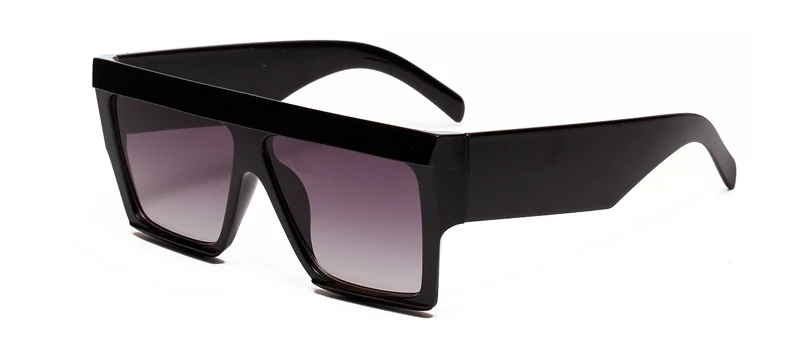 Kachawoo негабаритных прямоугольных солнцезащитных очков для женщин квадратная Толстая оправа Модные солнцезащитные очки для мужчин летние аксессуары - Цвет линз: full black