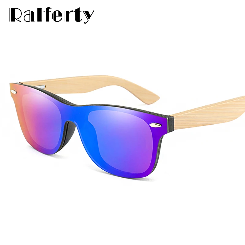 Ralferty бамбуковые солнцезащитные очки Мужские Женские Ретро Дизайнерские деревянные солнцезащитные очки мужские очки с зеркальным покрытием UV400 Спортивные очки K8849