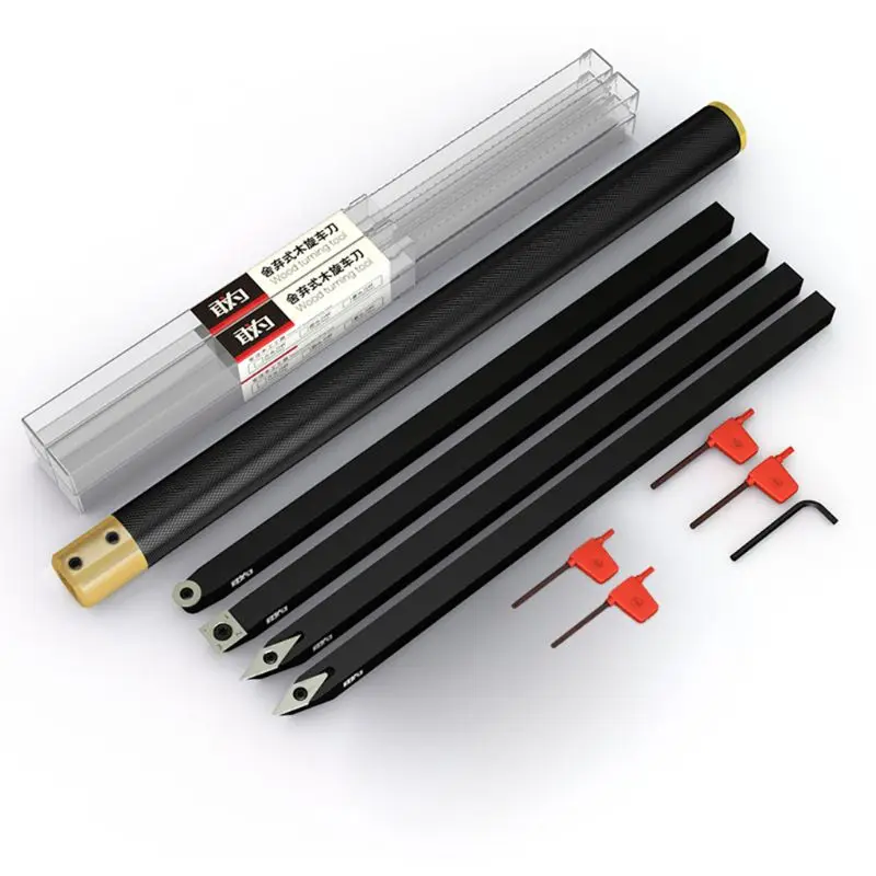 

1Set Hollowing Wood Turning Tool Rotary Chisel Round Head Arbor Wrench Lathe Woodworking Turning Tools Kit 649E