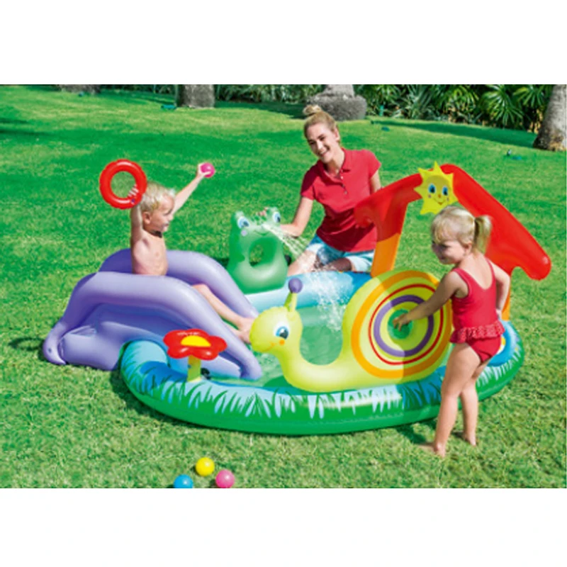 

211*155*81cm High quality cute baby pool inflatable Marine ball pool thickening of baby fish swimming pool garden play pool