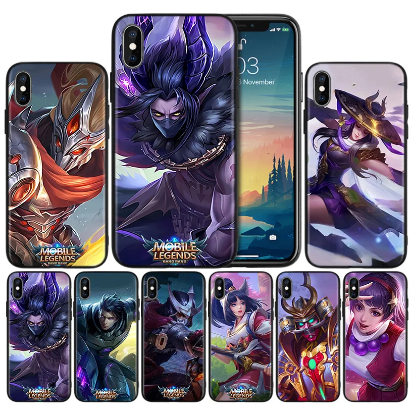 

Mobile legends game Soft TPU Black Silicone Case Cover for iPhone 7 8 XS Max XR X 6 6S 5 5C 5S SE Plus
