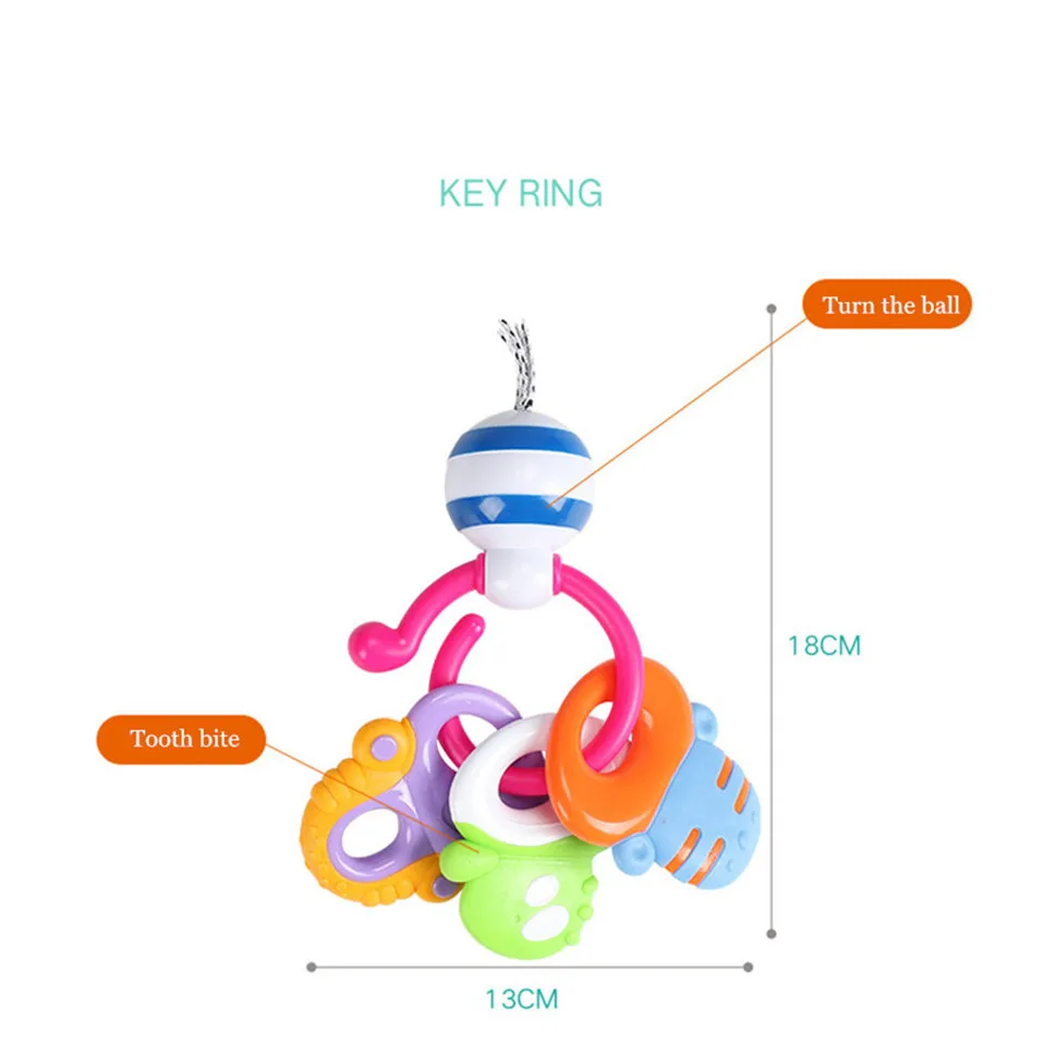 Игрушки для малышей 0-12 месяцев, пластиковая детская погремушка для маленьких мальчиков, Прорезыватель для зубов, кроватка, мобильный Колокольчик для животных, лягушка, игрушки для детей, сенсорные игрушки