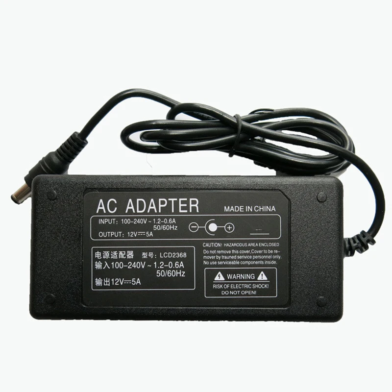 

12V 5A Power Supply DC12V Unit 5A Transformer AC 110V 220V 220 V to DC 12 Volts 12 V EU US UK AU plug power adapter