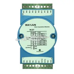 8 дорожный термопара температурный поворотник RS-485/232, дистанционный модуль измерения температуры Modbus WJ27