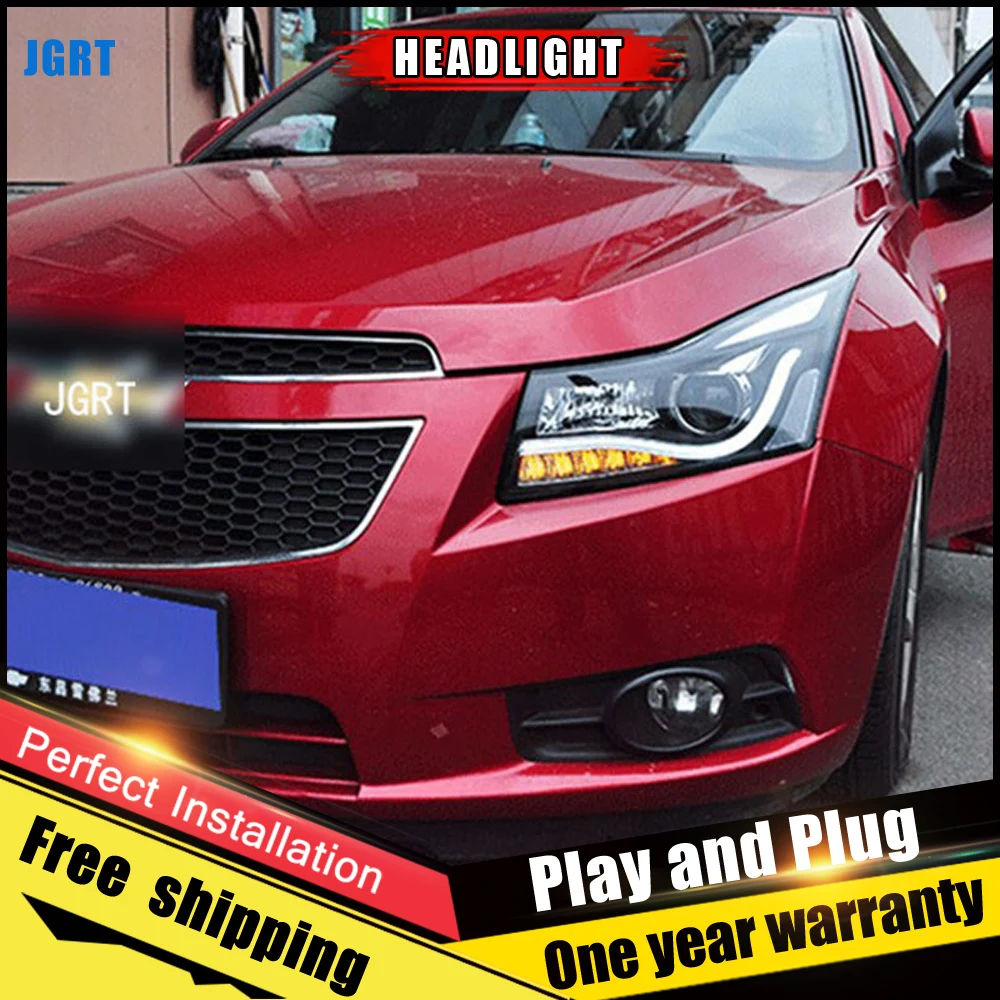 2 шт. автомобиль Стиль светодиодный фары forChevrole Cruze 09-14 для автобусная головная