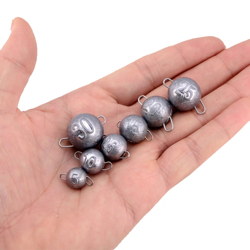 Fishing counterweight sinker Fishing accessories Fishing tools Fishing tool Fishing tackle Fishing swivels Fishing bait 5pcs Lead Weight with Swivle Cheburashka Sinker Jig Head Lead Weights 4g 6g 8g 10g 12g 14g 15g 18g Lure Fishing