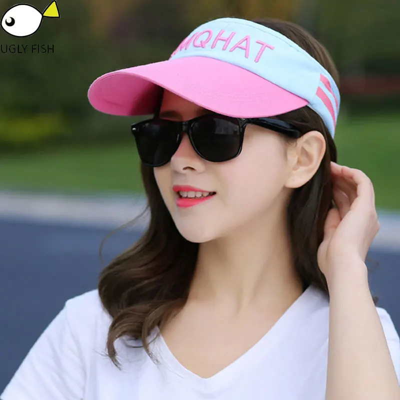 sun visor caps men women sun visor hat outdoor summer black white visors for women  (6)