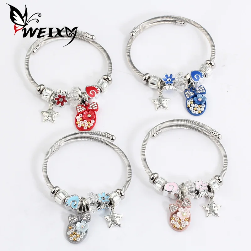Fashion Wire Stainless Steel Metal Expandable Handmade Bracelet Base Adjustable Blank Bangle DIY