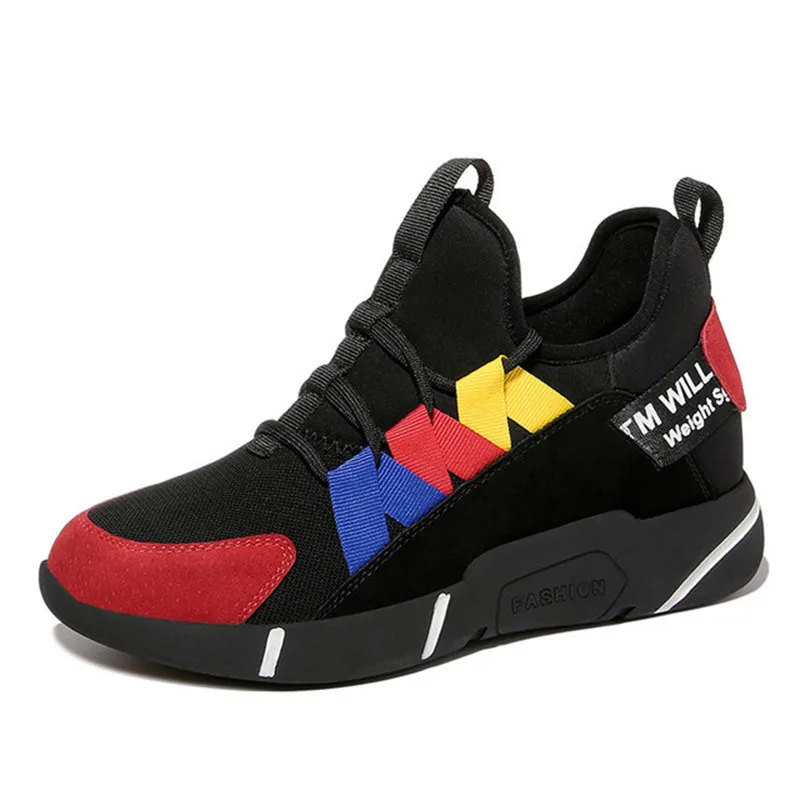 

2019 Spring summer platform platform sneakers women Flying weaving Mixed colors Ultralight Stretch damping Lithe shoes women