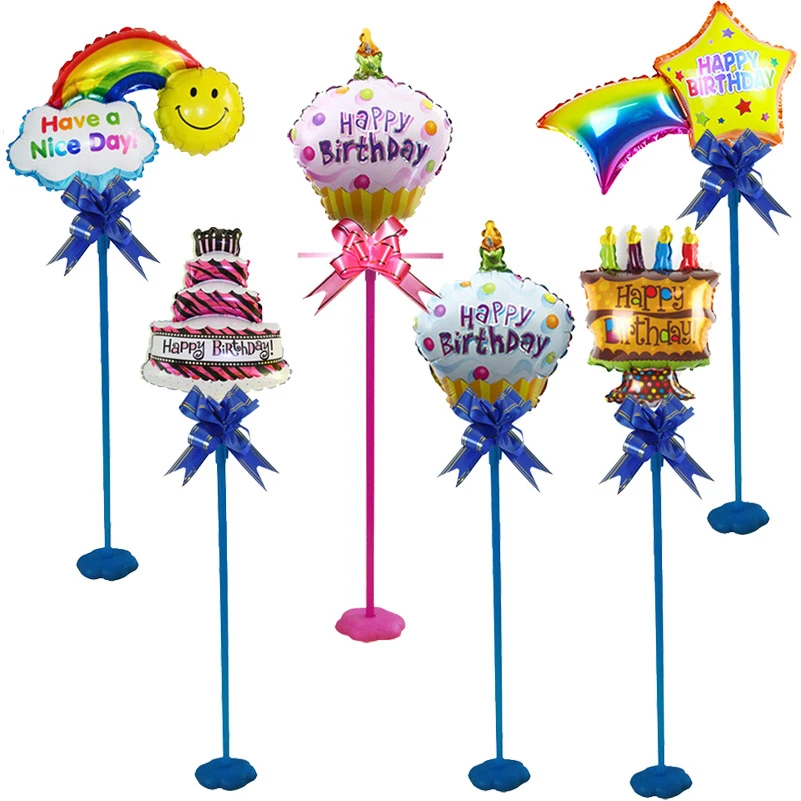 Decorations Bricolage Pour Fete D Anniversaire Base Et Baton Pour Colonne Et Guirlande Et Ballon En Aluminium Pour Table Et Ballon D Evenement 6 Pieces Lot Aliexpress