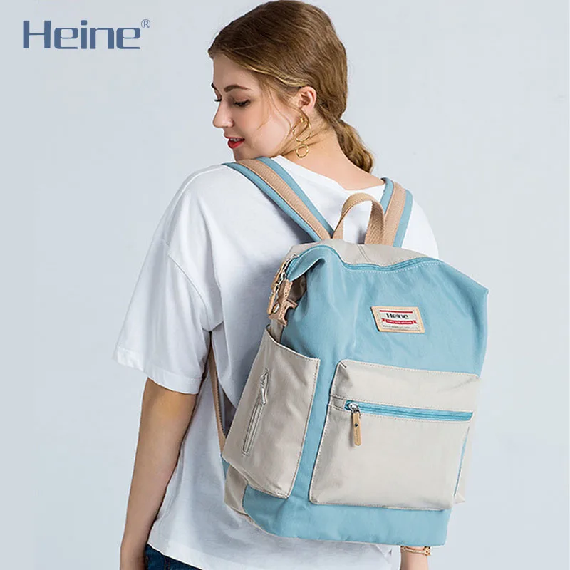 

Heine Big Nylon Fashion Mummy Diaper Bag BabyCare Travel Nappy Changing Backpack Mom Maternity Nursing Organizer 29*16.5*43cm