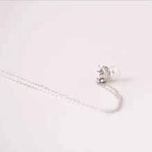 Athemis silver necklace pearl Imperial crown pendant for Silicone dolls real doll and sex doll girl and women Christmas gift