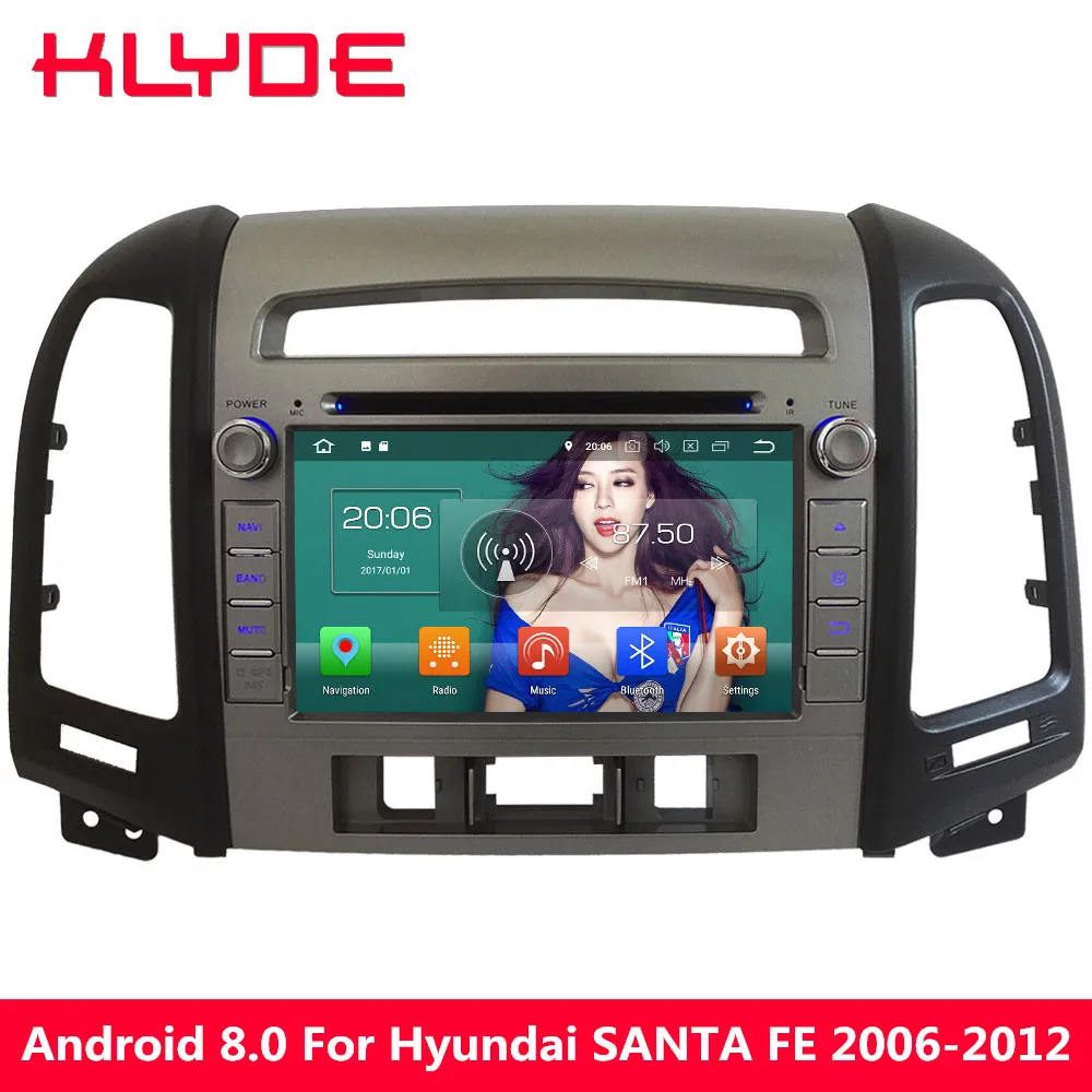 

KLYDE Octa Core 4GB RAM Android 8.0 32GB ROM PX5 4G 7'' Car DVD Multimedia Player Radio For Hyundai SANTA FE 3 Hole 2006-2012
