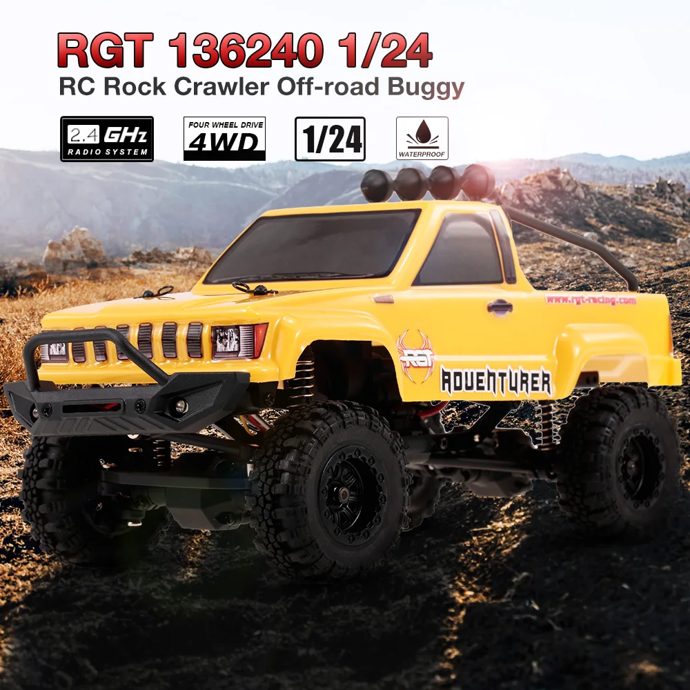 

RGT RC Car 136240 1:24 2.4G 4WD 15KM/H RC Rock Crawler Off-road Buggy Cars Kids Gifts Toys for Children