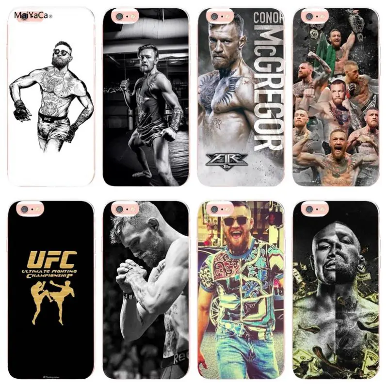 

MaiYaCa UFC Conor Mcgregor For iphone 6s 7 Transparent High Quality Luxury phone case For iPhone 8 8plus 5 5s SE X Cover