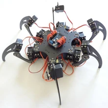 18DOF алюминиевый сплав Hexapod робот Паук шесть ног робот Рамка комплект без пульта дистанционного управления для DIY робот аксессуары
