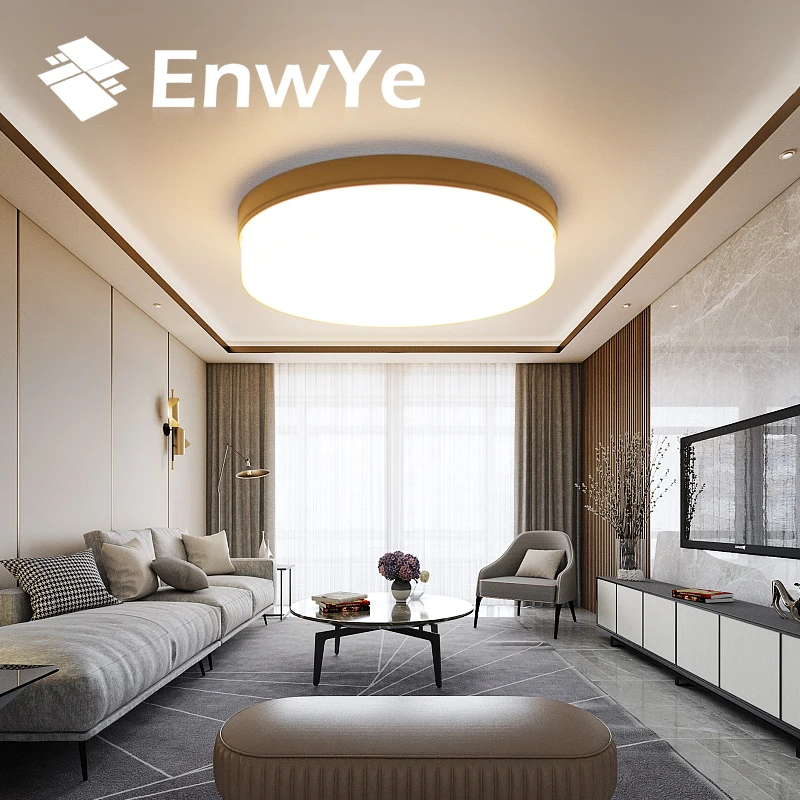 

EnwYe 18W 24W 36W 48W LED Circular Panel Light Surface Mounted led ceiling light AC 85-265V lampada led lamp