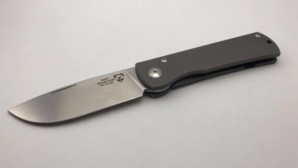 

Very Comfortable Mosquito Tactical Custom Titanium M390 Blade Compact Camping Folding Knife Free Shipping