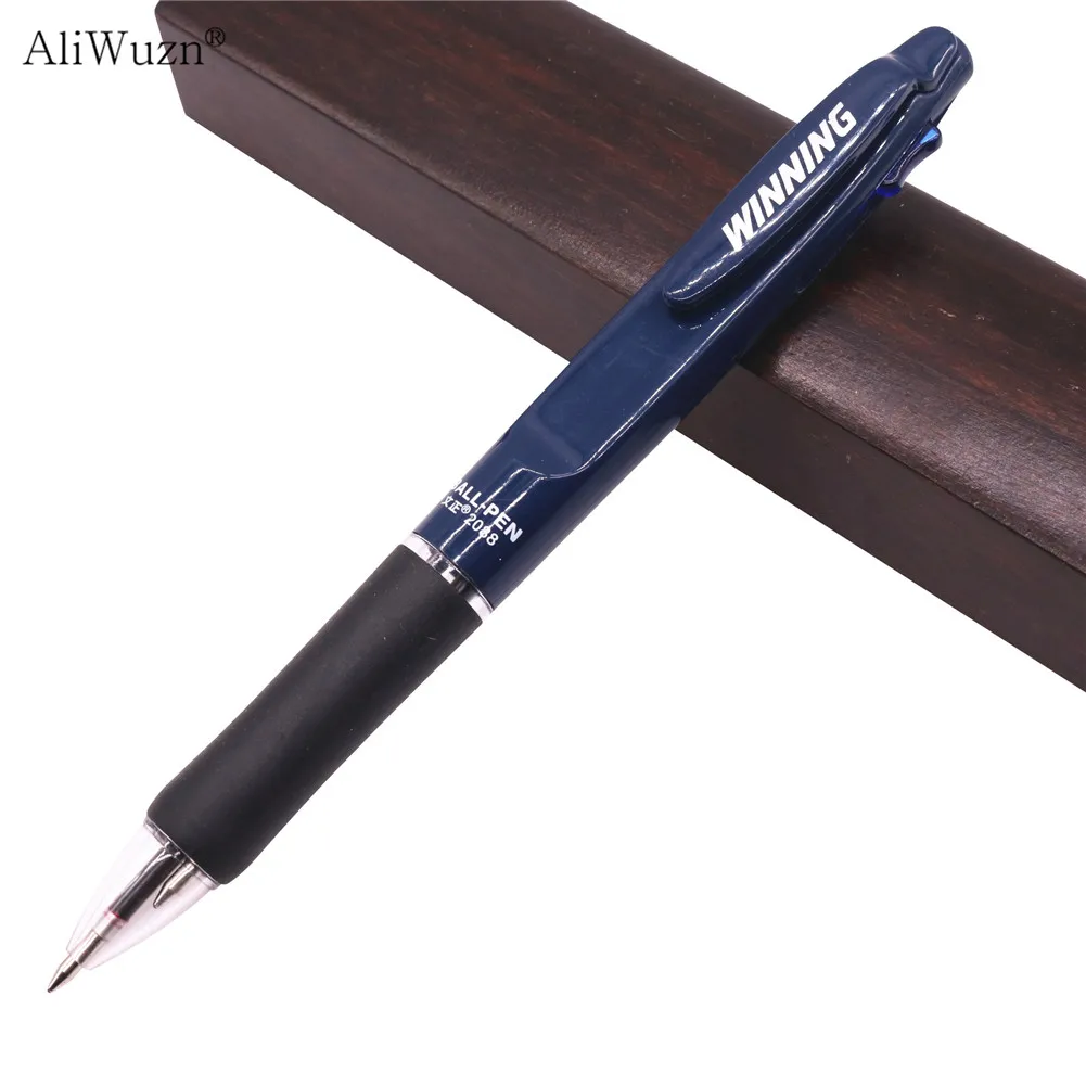 20 шт., шариковая ручка с двумя заправками, красный и синий наконечник для заправки, 0,7 мм, многофункциональная шариковая ручка для студенческого офиса
