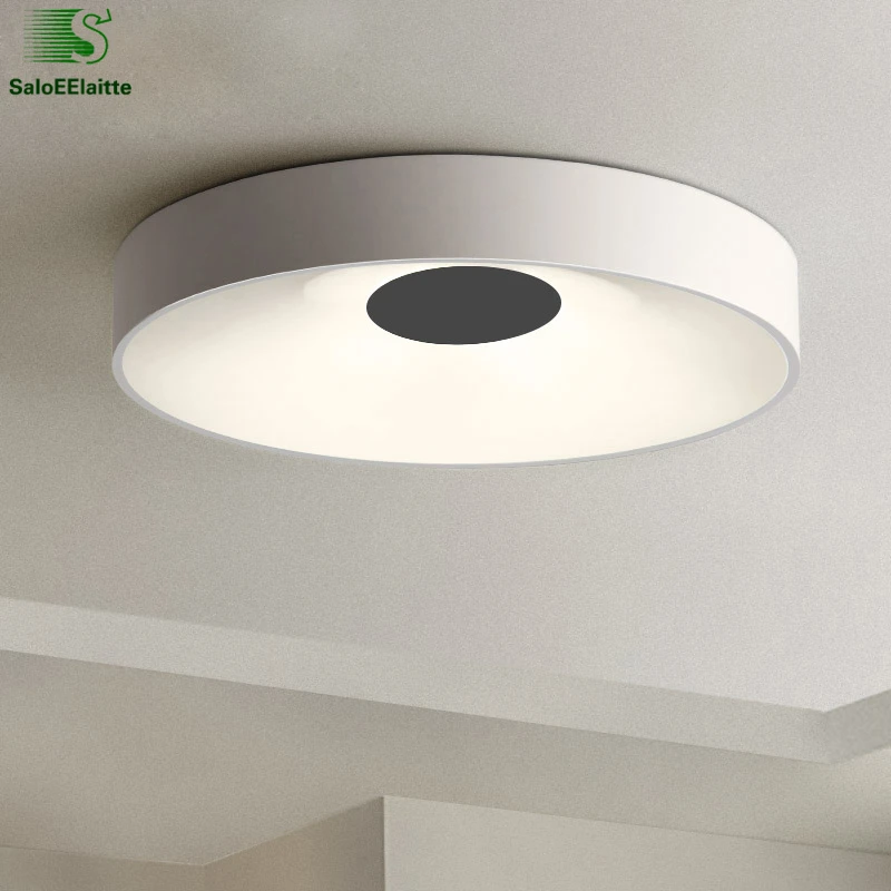 

Modern Concave Acrylic Mask Led Lustre Dimmable Ceiling Lamp Round Metal Luminarias Remote Control Ceiling Lights Led Lamparas