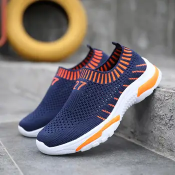 

Children Sneakers Boys Running Shoes Spring Autumn Breathable Knit Mesh Flat Sports Shoes Fashion Outdoor Casual Shoes for Kids