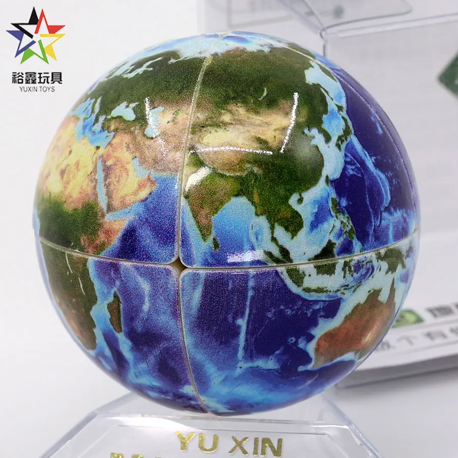 

Magic cube puzzle YuXin 2x2x2 sphere cube Earth special shape professional educational toys game gift cube