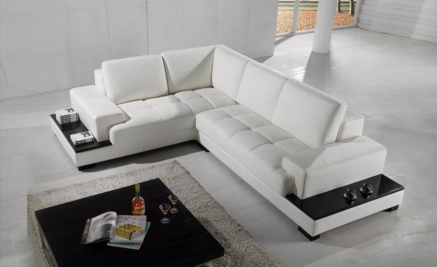 Modern Sofa Sets Promotion For Promotional Free Shipping Modern Sofa Set Made With Genuine Leather Corner Led Light Living Room Furniture Lc9111