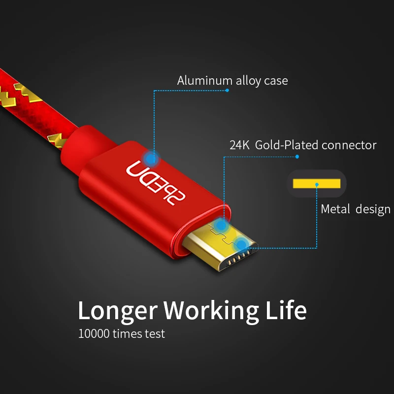 Usb type c кабель speedu для huawei Mate 20 pro Samsung galaxy s9 plus xiaomi redmi note 7 Micro usb iphone xr xs 78|Кабели