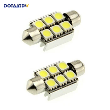 

10x CANBUS C5W 5050SMD Car Led Bulbs 41mm 39mm 36mm Car Interior Festoon Dome Reading Light Source White Side License plate Lamp