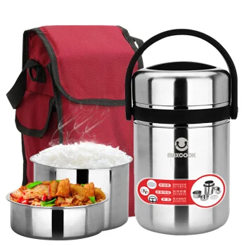 

Stainless Steel Insulation Teapot Lunch Box 1.9L Vacuum Anti-overflow with Insulation Bag Long-lasting Insulation