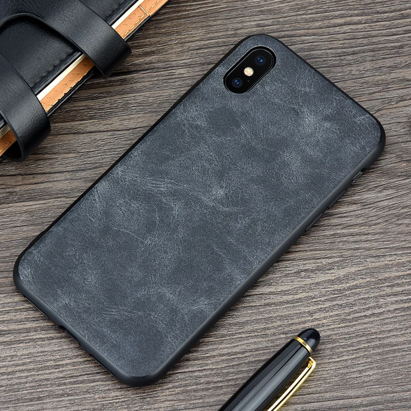 Чехол для телефона KEYSION Apple iPhone X роскошный Винтажный чехол из искусственной кожи