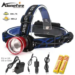 AloneFire HP87 фары Cree XM-L T6 L2 светодио дный 5000LM Увеличить фар hike Headl ight кемпинг фары 18650 Перезаряжаемые батареи