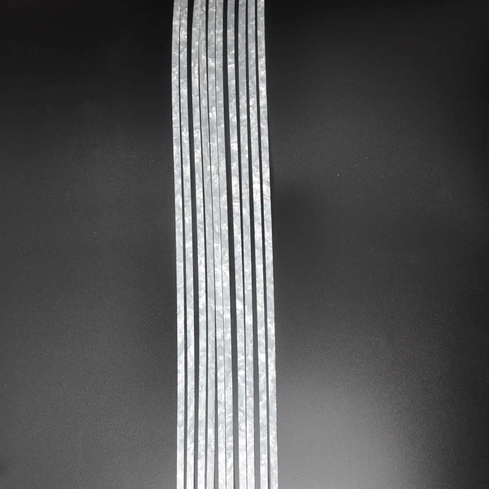 

10Pcs Luthier Purfling Binding Marquetry inlay Guitar Builder Celluloid Strip Pearl White