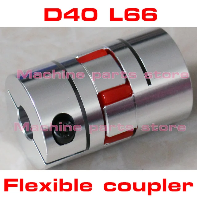 2pcs Flexible Jaw spider plum coupler shaft coupling D40 L66 8mm 10mm
