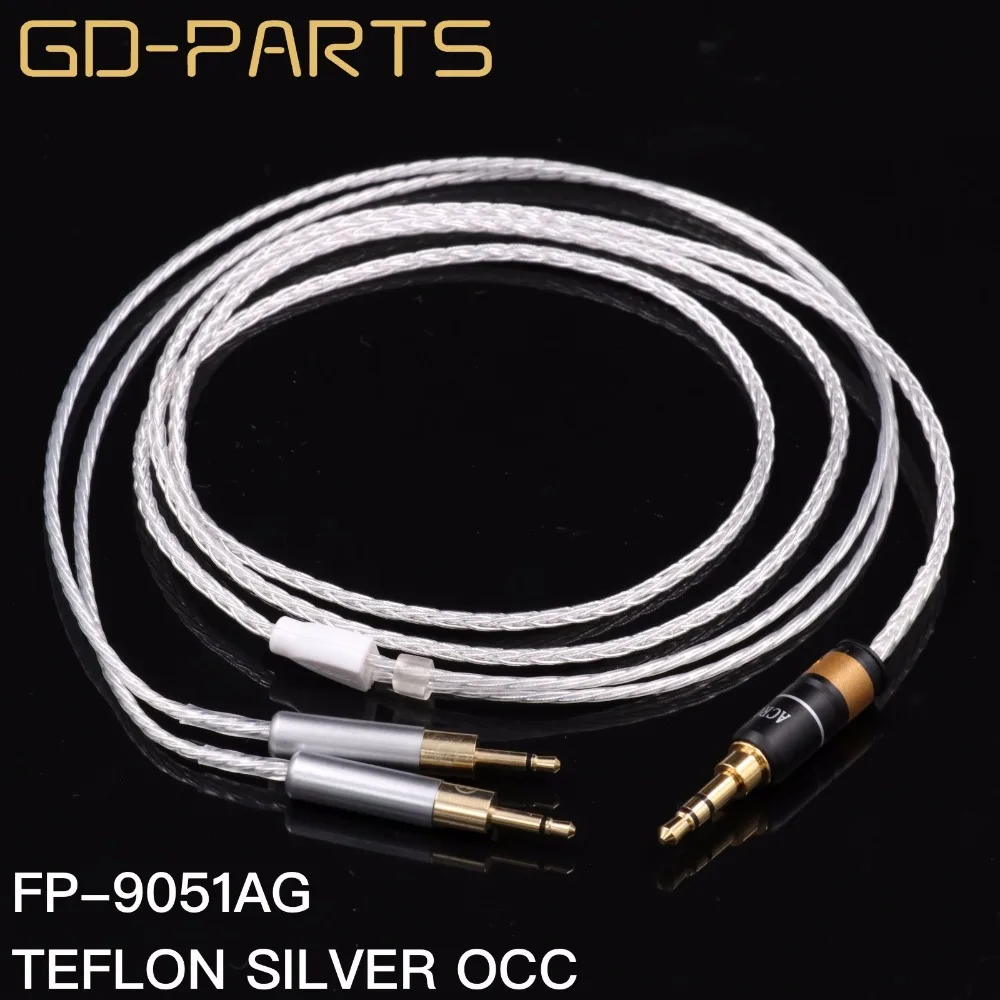 GD PARTS 1 2m Headphone Upgrade Cable PTFE Silver OCC Headset Wire 5N Earphone Cable For Hifi HD700 8 Cores 7 Strandsx0 1mm