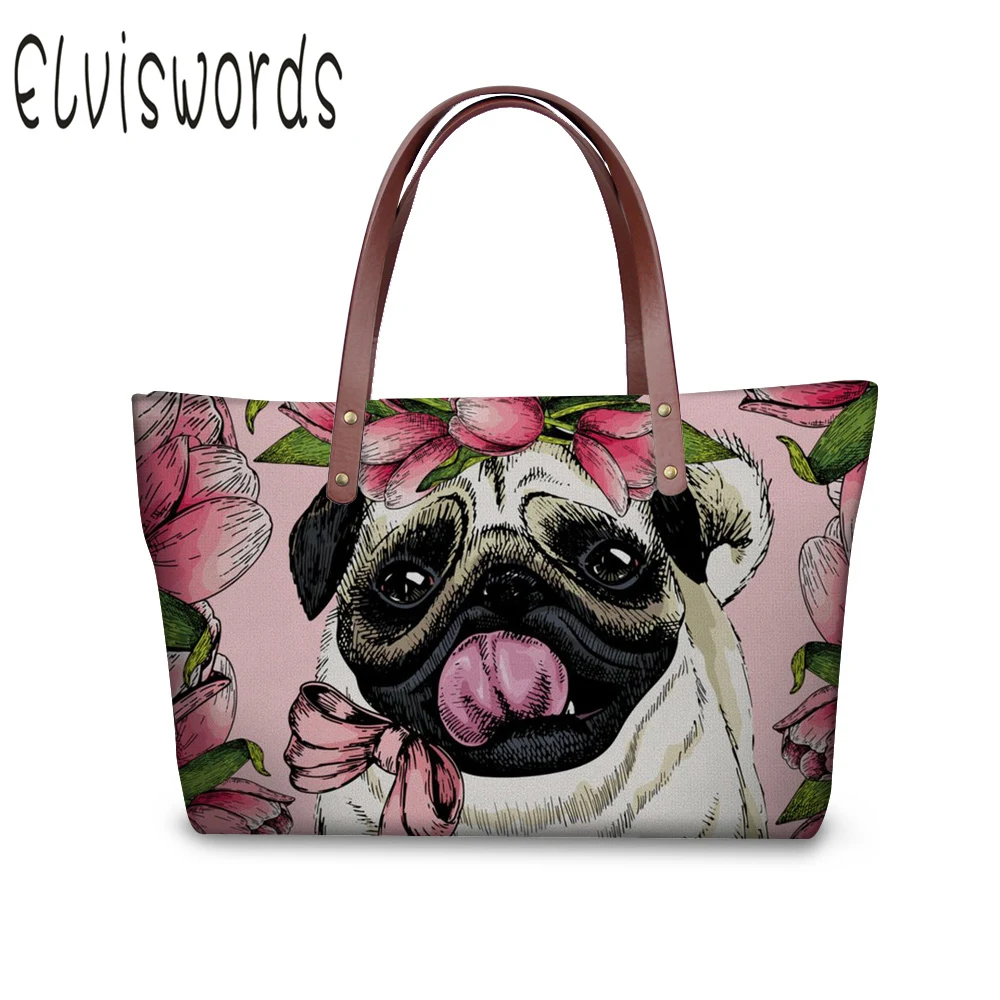 

2019 Pug Women Handbags for Woman Shoulder Bag Ladies Purse Causal Totes Fashion Shoulder Bags