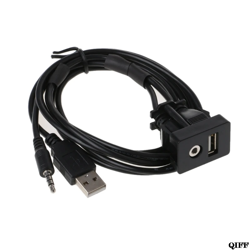 1 м автомобильный удлинитель с USB портом для автомобильной лодки 3 5 мм AUX