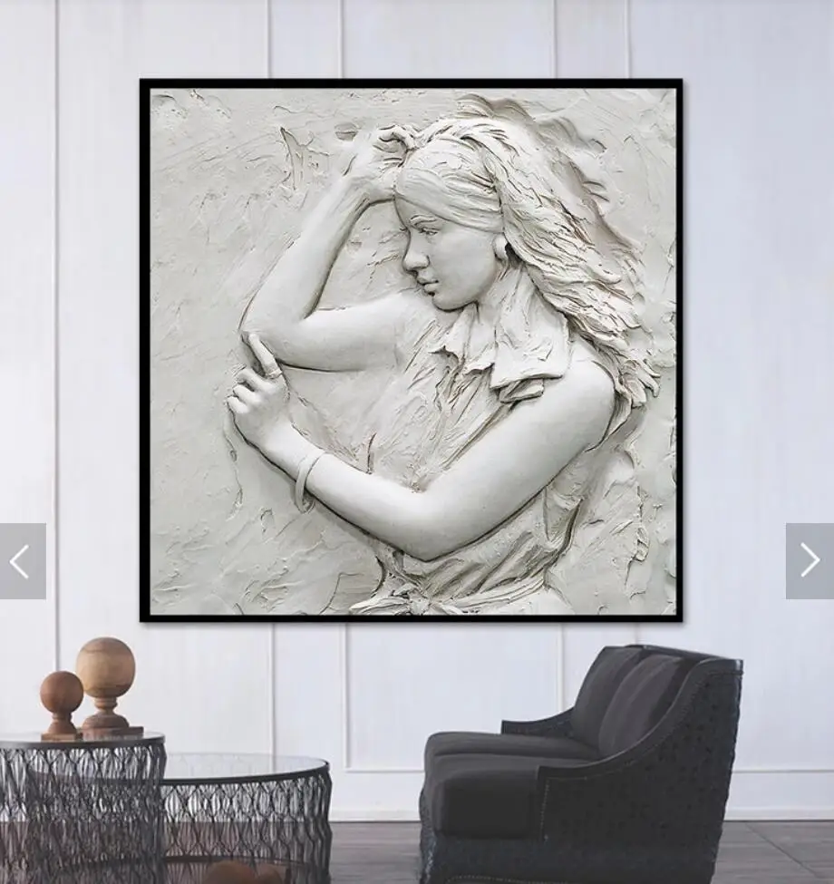 3d Embossed Sculpture Girl Murals Large Print Wallpaper For 3d Embossed Sculpture Girl Murals Large Print Wallpaper For