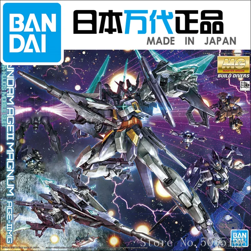 

Bandai Gundam Model IN-Stock Assembly 57065 MG 1/100 Age 2 MAGNUM Gundam ROBOT Figure Anime Toys Figure Gift