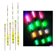 3pcs/lot Led Electronic Fishing Float Night Vision Electric Float Light Fishing Tackle Luminous Electronic Float without Battery
