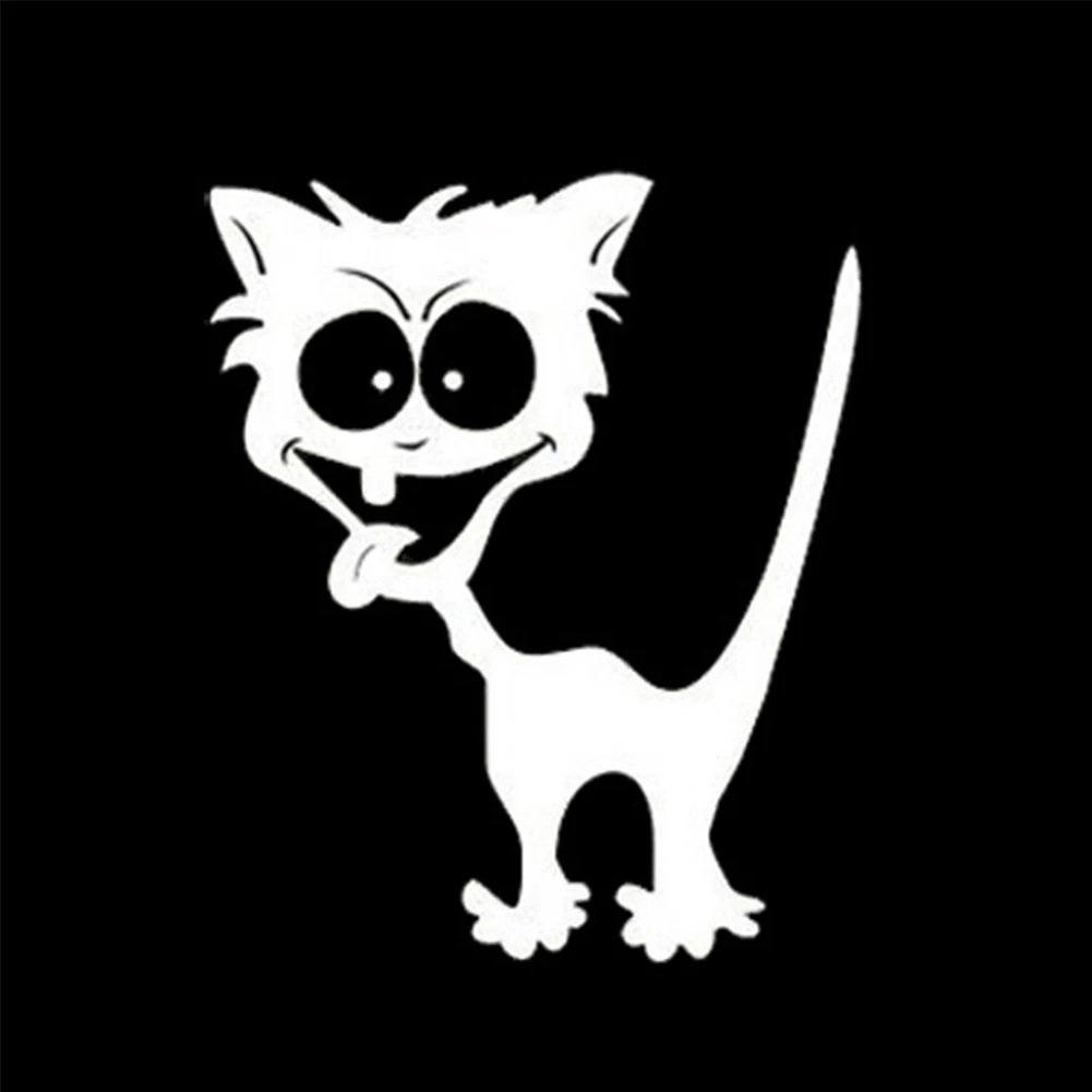 

New Cat Car Styling Sticker on Car Reflective Waterproof Vinyl Funny Crazy Cat Car Sticker Accessories for Mazda Cruze
