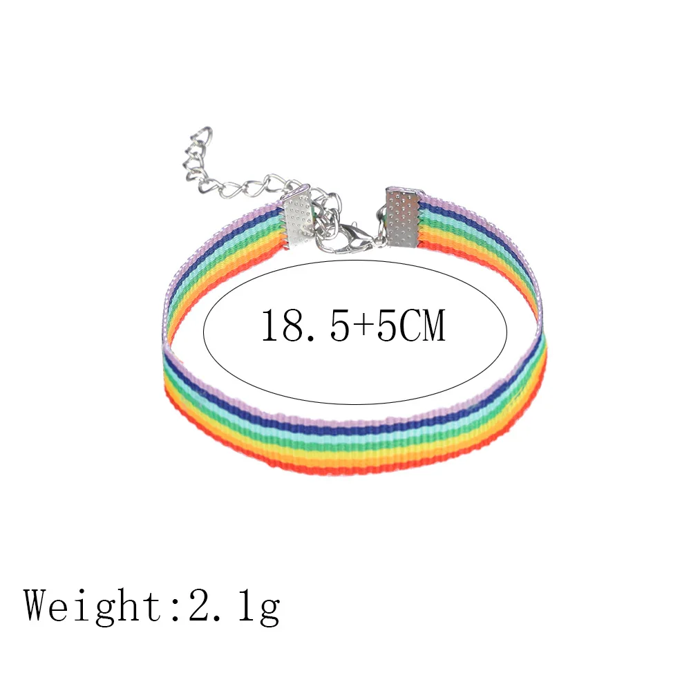 MInimalist Hand Braided Rainbow Bracelet Charms LGBT Braslet For Men Women Personalized Armband Accessories Homme