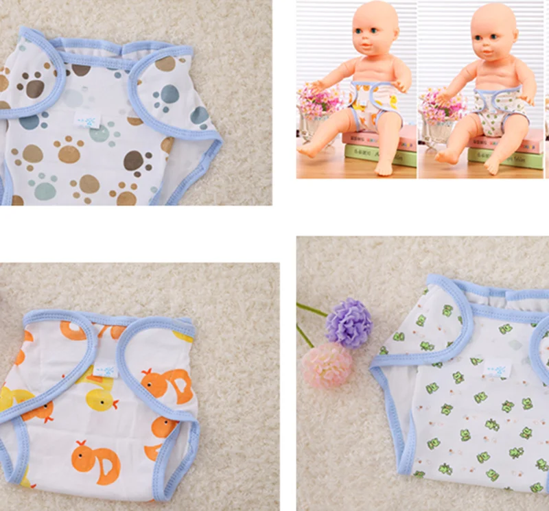 

1Pcs Cute Baby Diapers Reusable Nappies Cloth Diaper Washable Infants Children Baby Cotton Training Pants Panties Nappy Changing